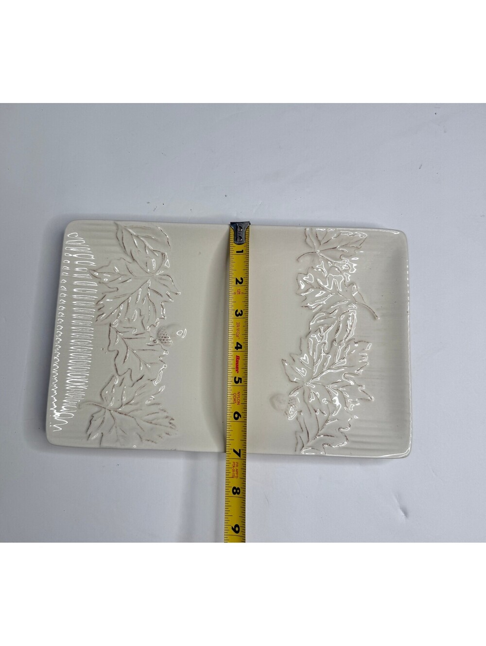 Hallmark Poinsettia Rectangular Ceramic Holiday Serving Platter - Picture 3 of 4